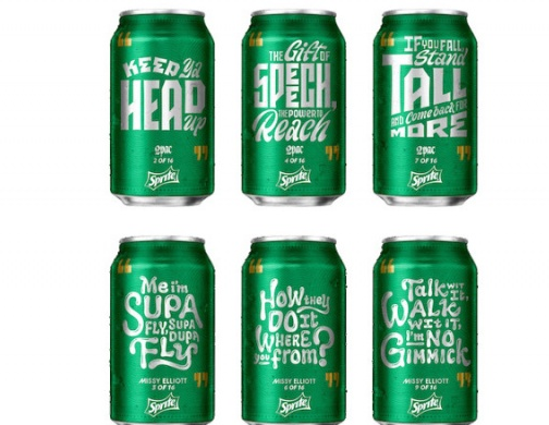 Teksty ikon rapu ponownie na puszkach Sprite’a