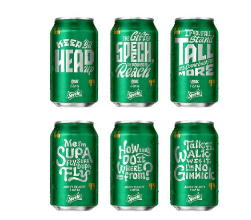 Teksty ikon rapu ponownie na puszkach Sprite’a