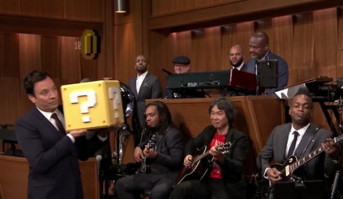 Legenda Nintendo gra motyw z „Super Mario” u Fallona