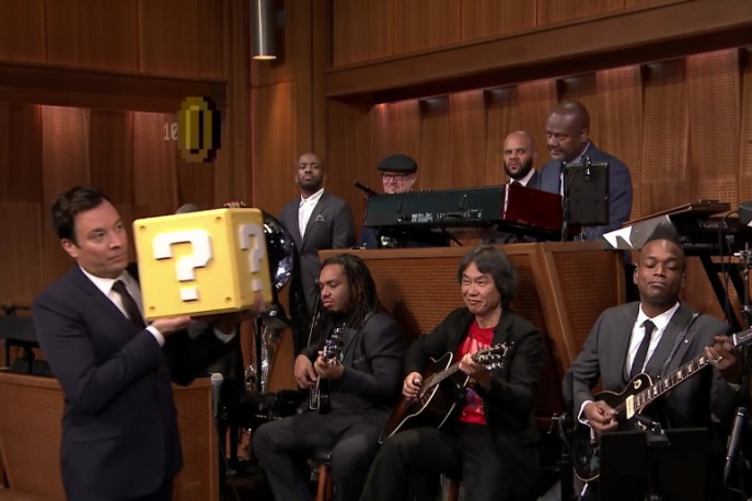 Legenda Nintendo gra motyw z „Super Mario” u Fallona