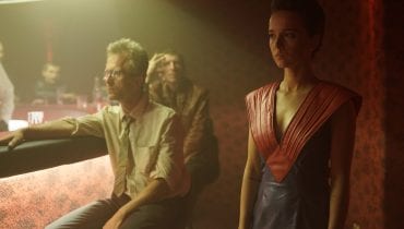 Piotr Fronczewski i Brodka na planie klipu promującego serial „Rojst”