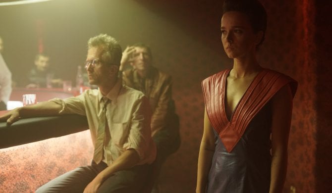 Piotr Fronczewski i Brodka na planie klipu promującego serial „Rojst”