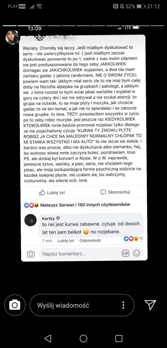 Partnerka oskarża Kartky’ego o znęcanie. „Ciąganie za włosy, bicie, duszenie” Partnerka oskarża Kartky’ego o znęcanie. „Ciąganie za włosy, bicie, duszenie”