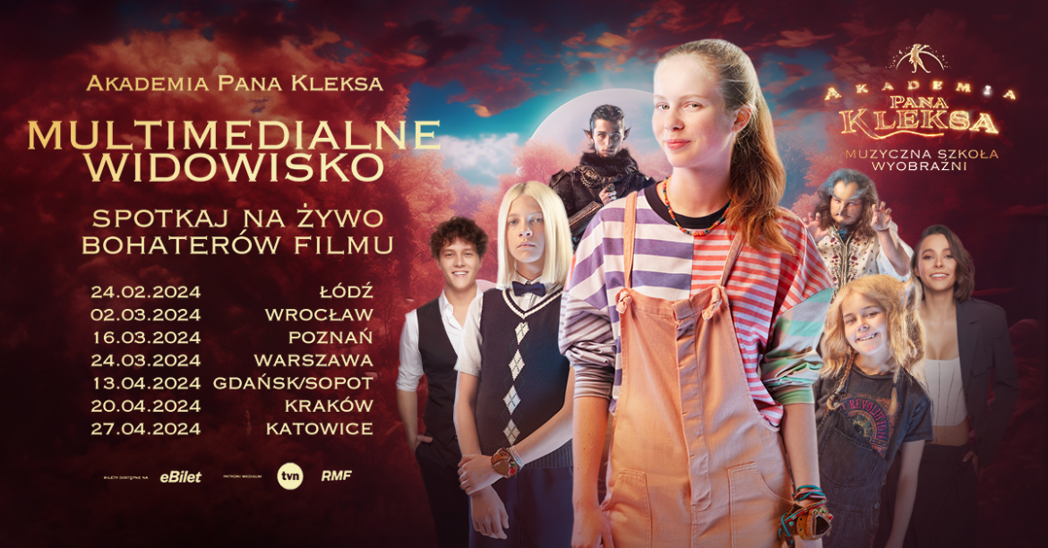 Filmowe i muzyczne gwiazdy wystąpią w Akademii Pana Kleksa na żywo