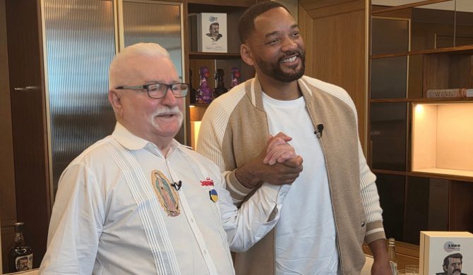 Lech Wałęsa zbił piątkę z Willem Smithem