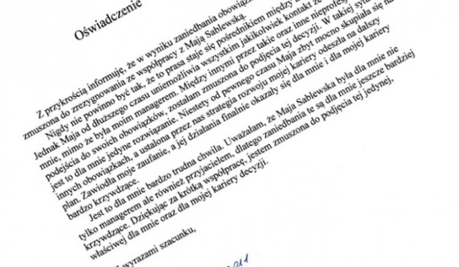 Marina Łuczenko vs Maja Sablewska – kto kogo zwalnia?