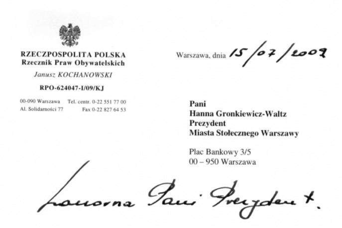 Rzecznik Praw Obywatelskich vs. Madonna