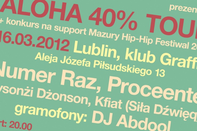 Konkurs na support MHHF 2012 – Lublin