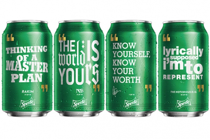 Drake, Nas, Notorious B.I.G., Rakim – teksty gwiazd hip-hopu na puszkach Sprite`a